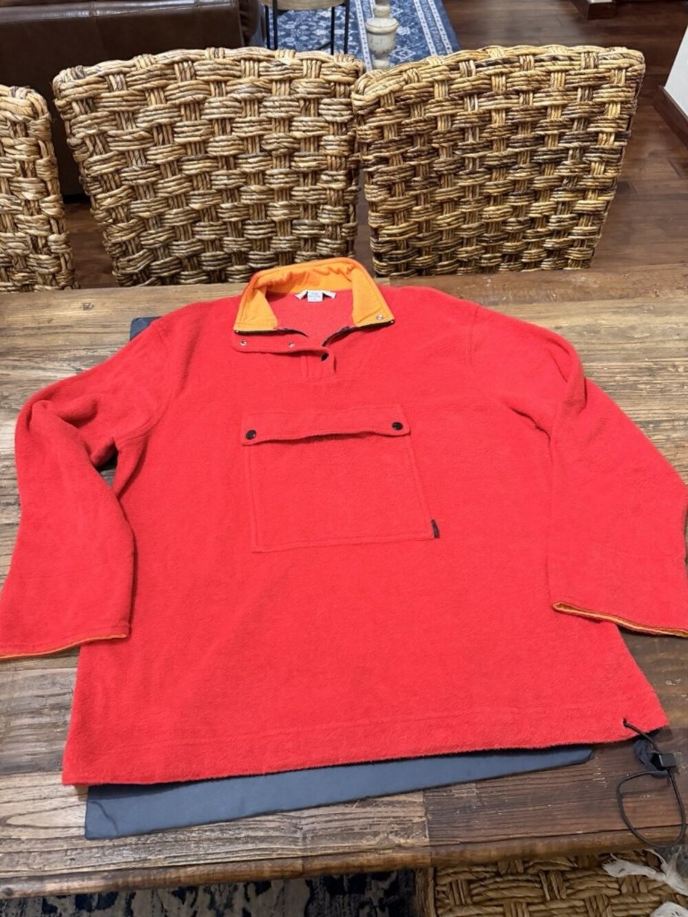 adrienne vittadini  Pullover Fleece sweater vintage Orange Size XL